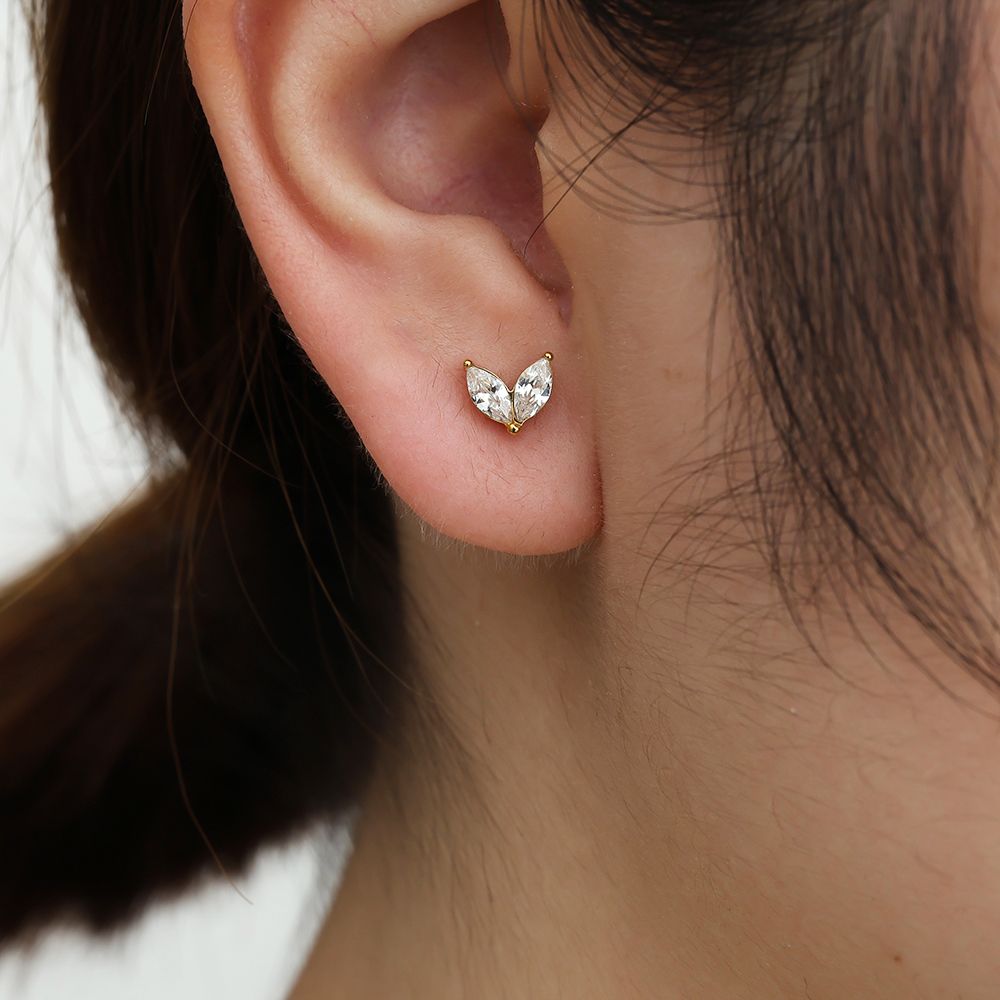 Leave Diamond Stud knopjes