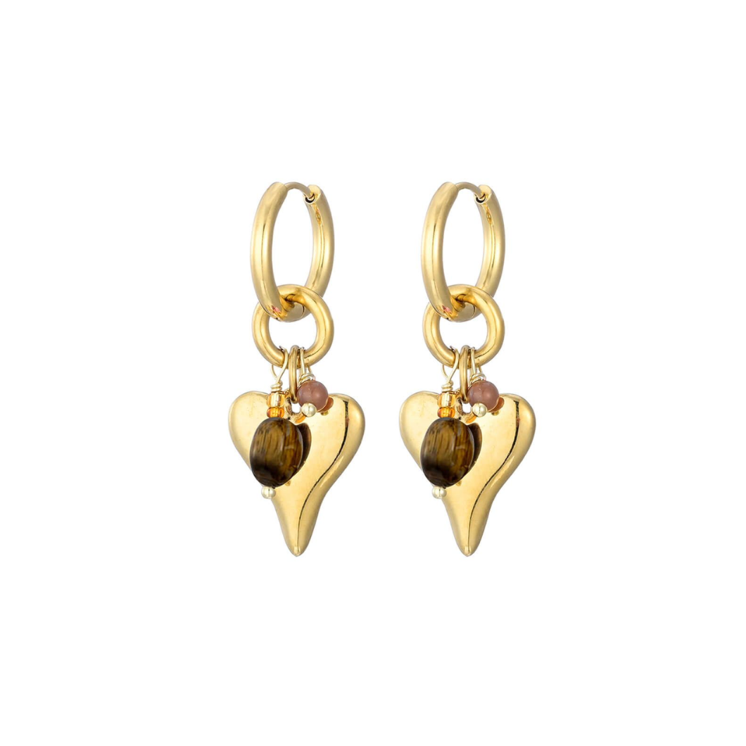 Fall in Love Oorbellen Bruin