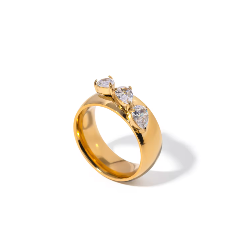 3 Druppel Diamond Ring