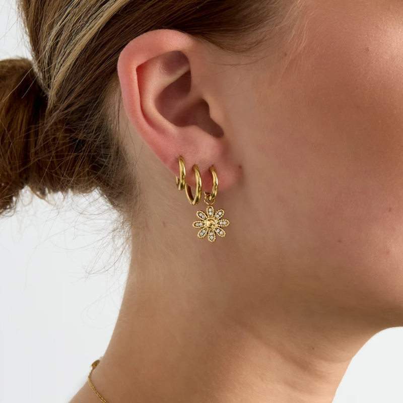 Bloem Bedel Diamond Oorbellen