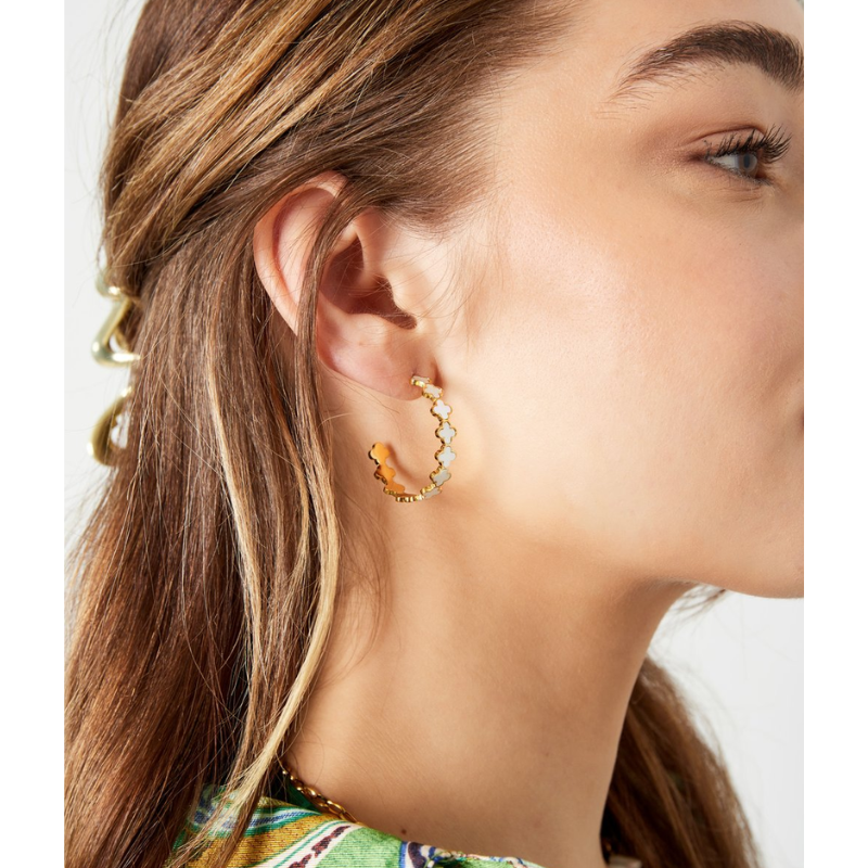 Tyra Klaver Hoops Wit