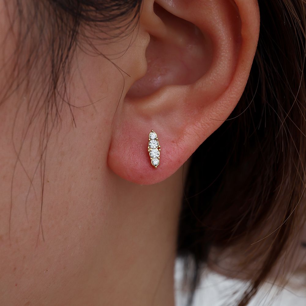 4 Diamond Stud Knopjes