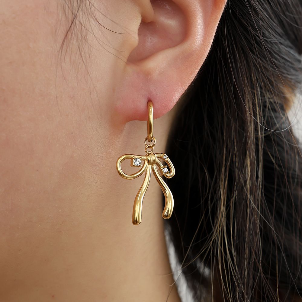 Strik Oorbellen met Diamonds