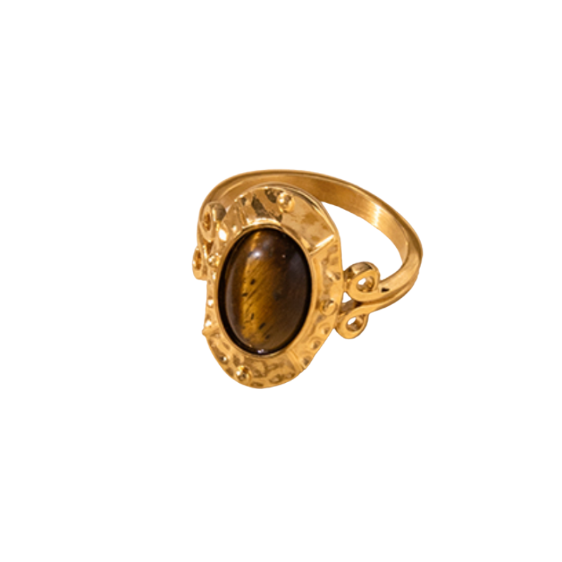 Vintage Look Ring Bruin
