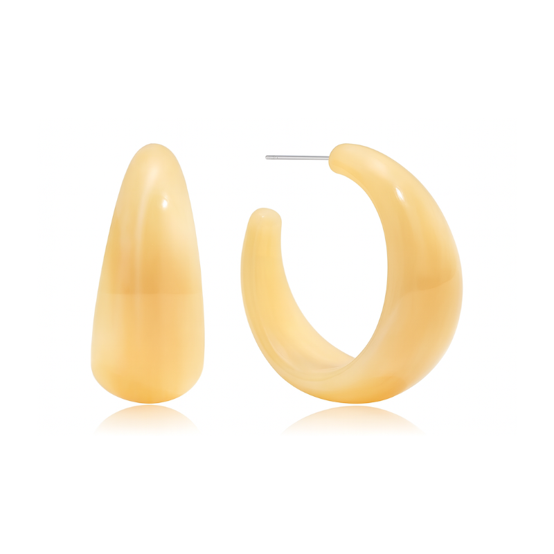 Statement Hoops Beige