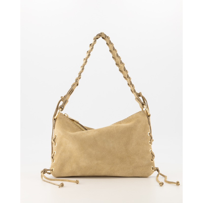 Sara Suede Tas Beige