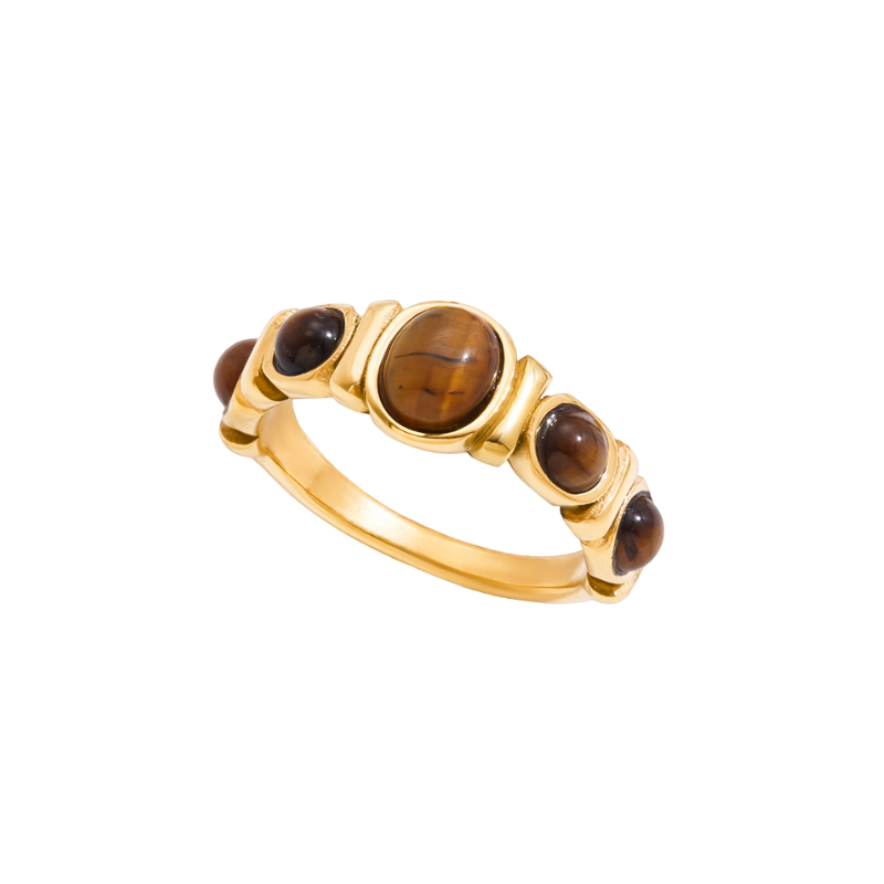 Vintage Look Ring Bruin