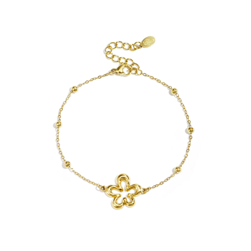 Armband Open Bloem Goud