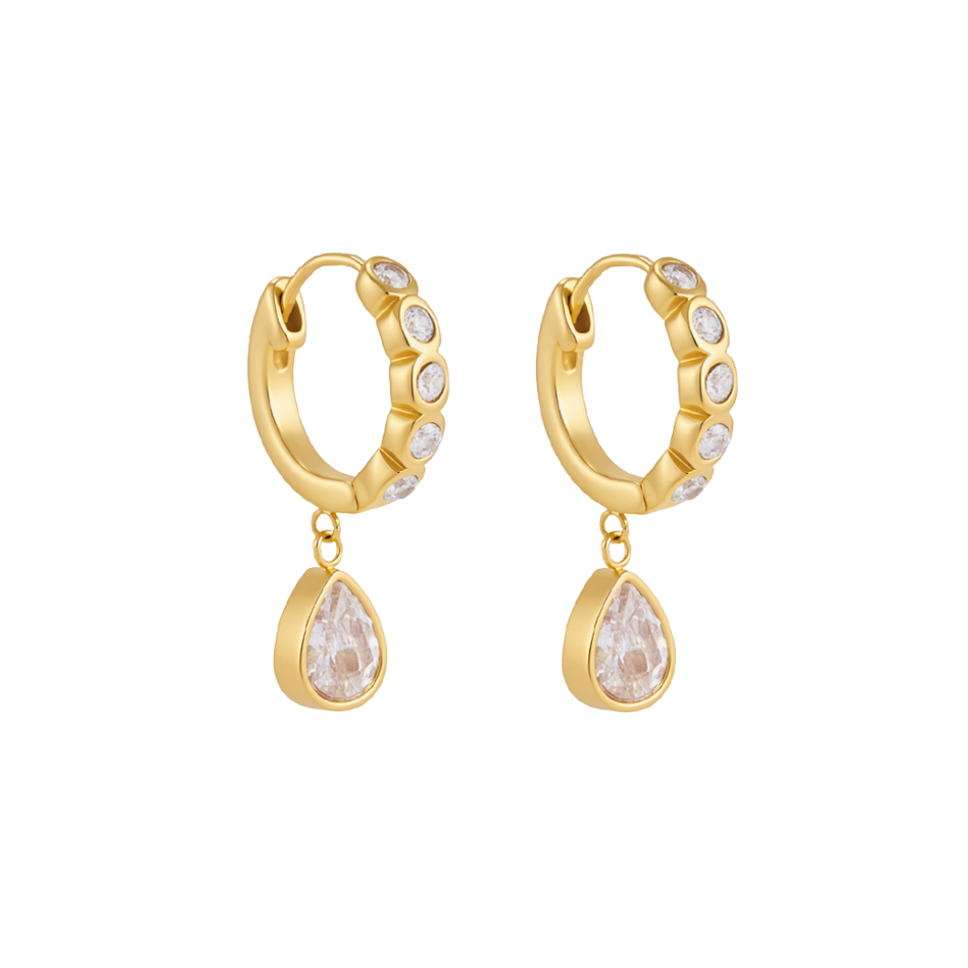 Druppel Diamond Oorbellen