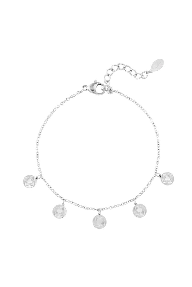 Kleine Bedels Met Hartjes Armband Zilver