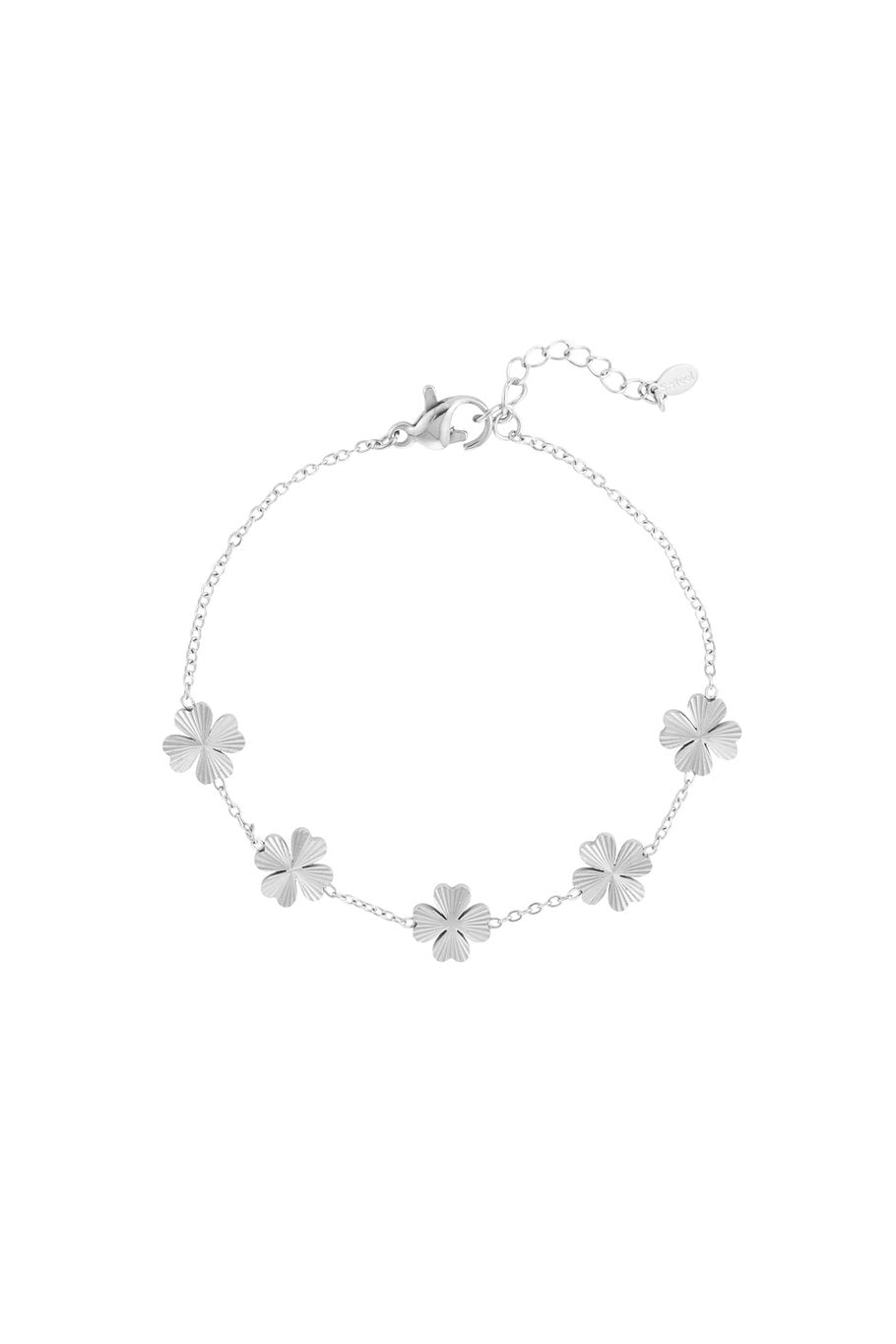 Klaver Bedel Armband Zilver