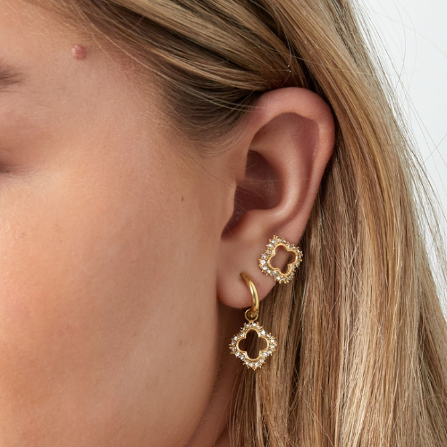 Sparkle Clover Oorbellen