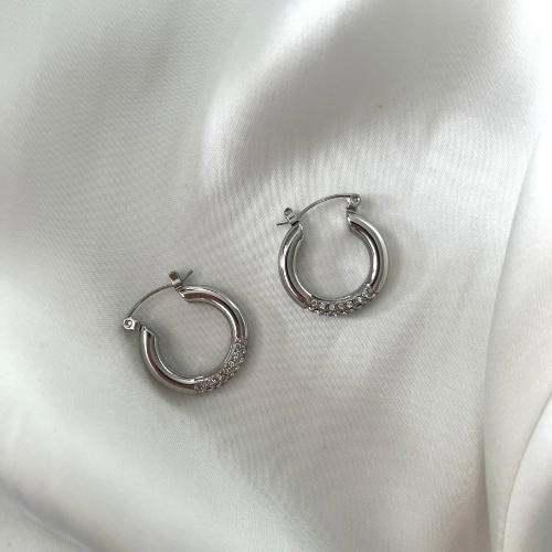 Classy Hoops Met Steentjes