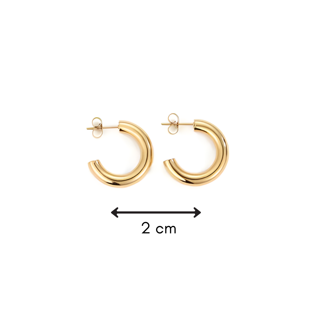 Basic Open Hoops Klein