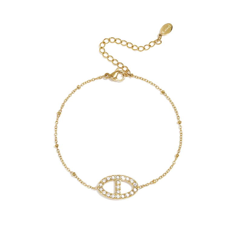 Armband Ovale Charm Goud
