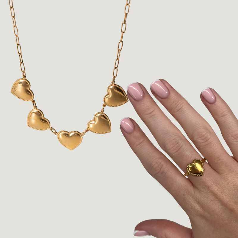 Gift Set Hartjes Ring + Ketting