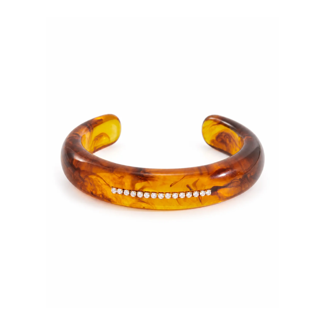 Strass Hars Armband Bruin