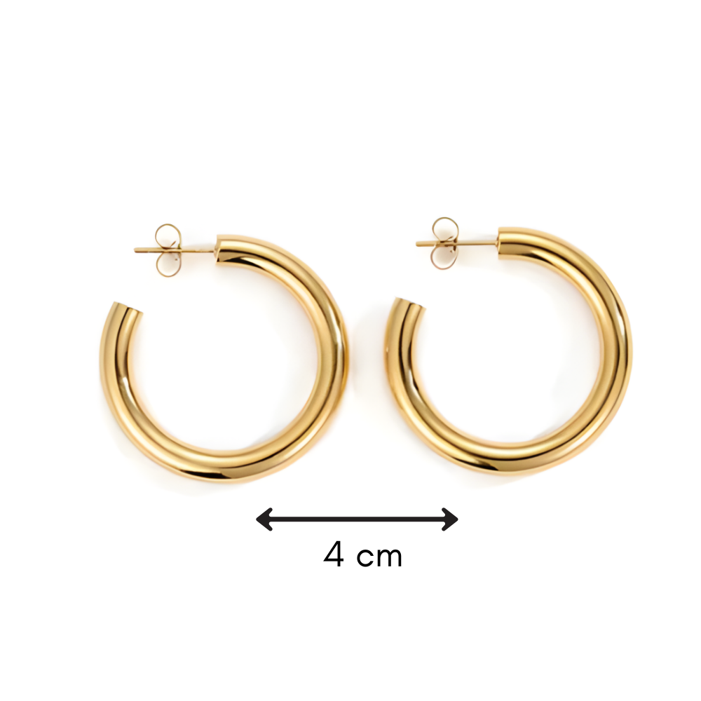 Basic Open Hoops Groot