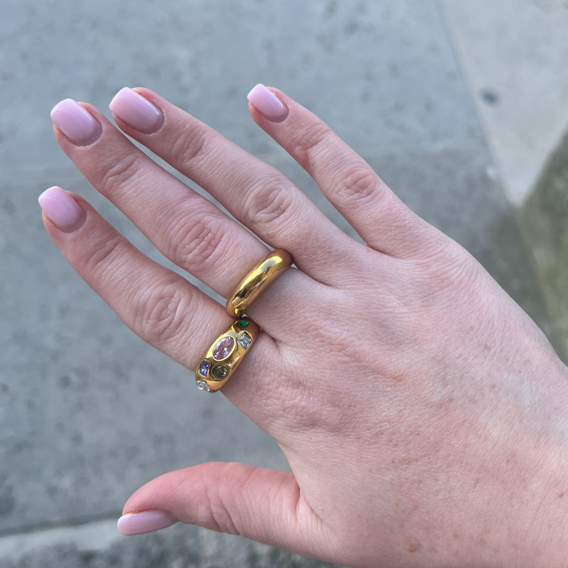 Gekleurde Diamonds Ring