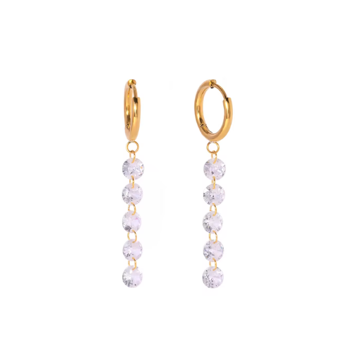 5 Ronde Diamond Oorbellen