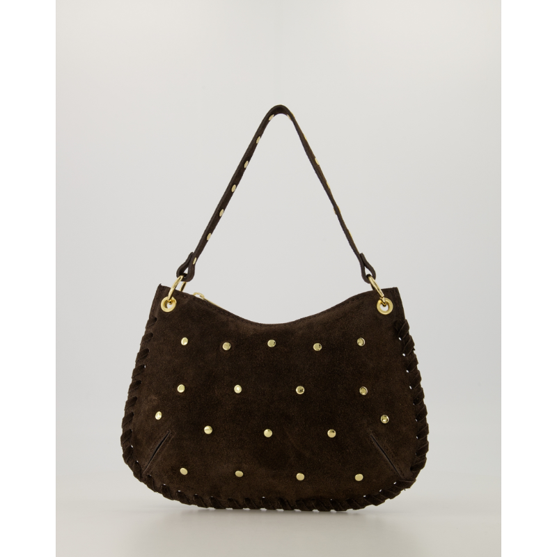 Carly Suede Stud Tas Bruin