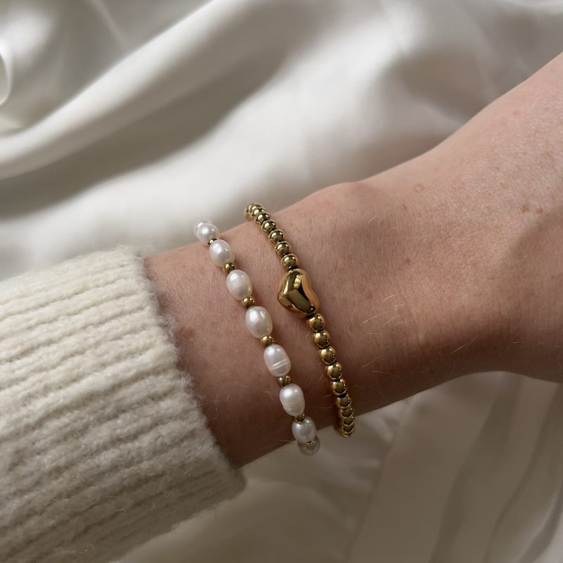 Bolletjes Armband Met Hartje